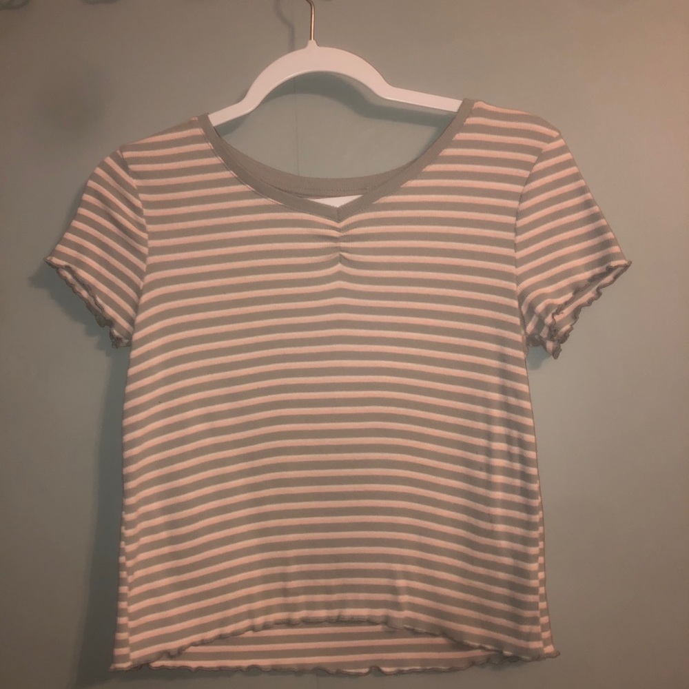 Lettuce Edge Striped T-shirt